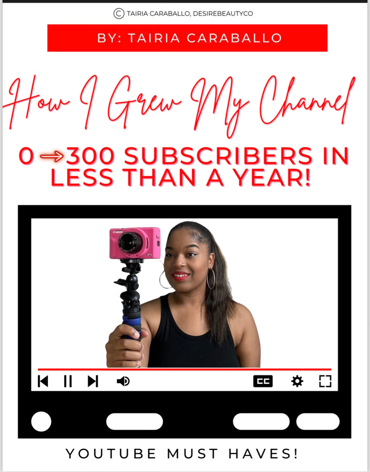 Youtube Ebook: How I Grew my Channel from 0-300 Subscribers!